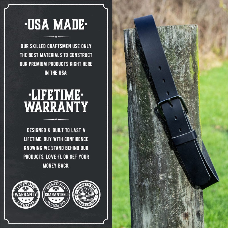 Main Street Forge Journeyman Leather Belt | Made in USA | Brown w/Silver Buckle | Size 38 - Image 4